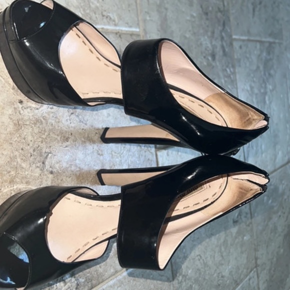 Black Chunky Miu Miu Heels - Picture 7 of 11